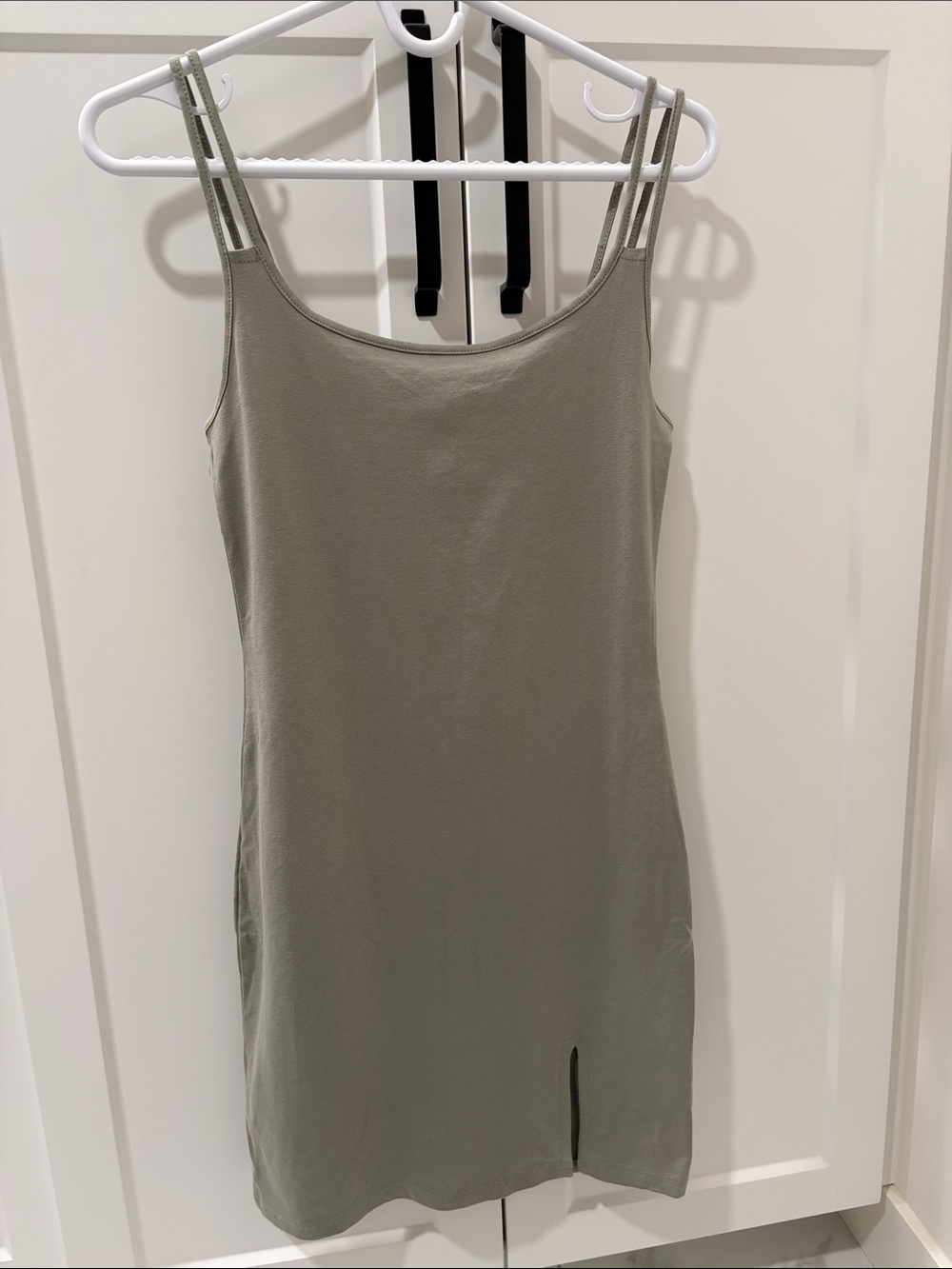 Divided - H&M Simple light Olive Green Double-Strap Tank Dress